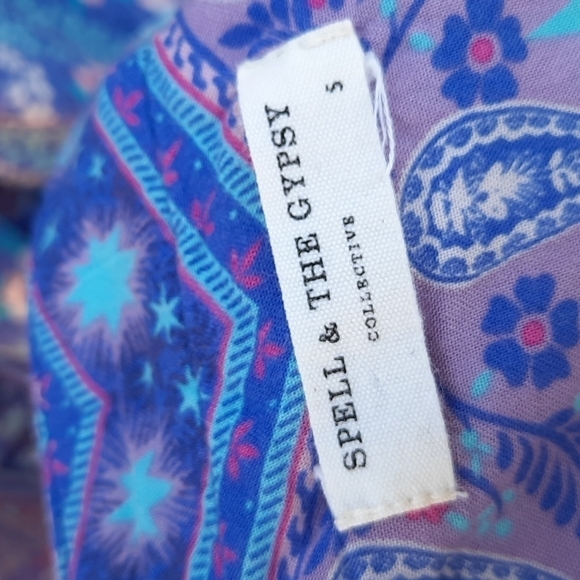 Spell and the Gypsy small City Lights flowy midi dress gown ruffle moon - Picture 6 of 10